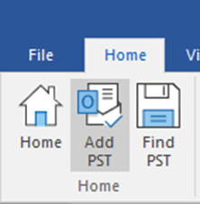 Click on Add PST under Home Tab
