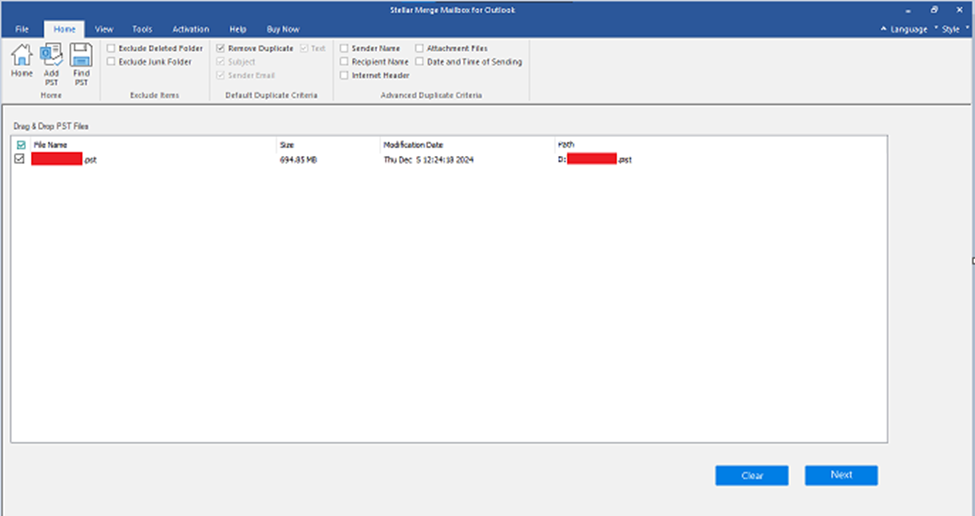 Files are added over here
