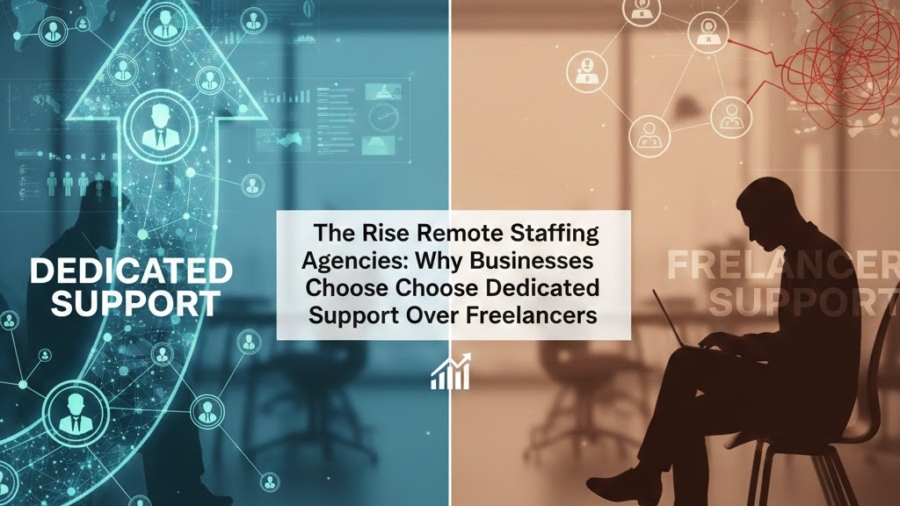 The Rise of Remote Staffing Agencies: Why Businesses Choose Dedicated Support Over Freelancers